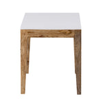 Sockel Wooden Side Table, Small - White