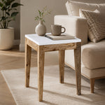 Sockel Wooden Side Table, Small - White