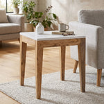 Sockel Wooden Side Table, Small - White