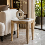 Sockel Wooden Side Table, Small - White