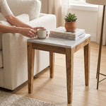 Sockel Wooden Side Table, Small - White