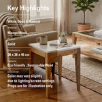 Sockel Wooden Side Table, Small - White