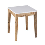 Sockel Wooden Side Table, Small - White