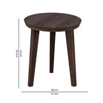 Orb Wooden Side Table, Small - Brown