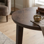Orb Wooden Side Table, Small - Brown