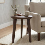 Orb Wooden Side Table, Small - Brown