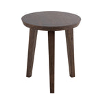 Orb Wooden Side Table, Medium - Brown