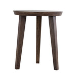 Orb Wooden Side Table, Medium - Brown