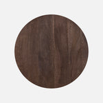 Orb Wooden Side Table, Large - Brown