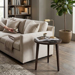 Orb Wooden Side Table, Large - Brown