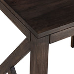 Cross Wooden Side Table, Small - Brown