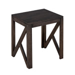 Cross Wooden Side Table, Small - Brown