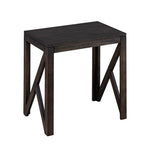 Cross Wooden Side Table, Large - Brown