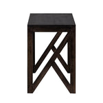 Cross Wooden Side Table, Large - Brown