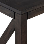Cross Wooden Side Table, Large - Brown
