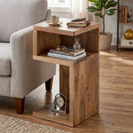 Helix Wooden Side Table - Natural