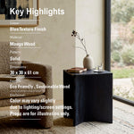 Trist Wooden Side Table - Blue