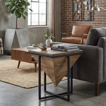 Prism Wooden Side Table - Brown