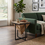 Prism Wooden Side Table - Brown