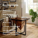 Prism Wooden Side Table - Brown