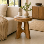 Denzo Wooden Stool - Natural