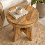 Denzo Wooden Stool - Natural
