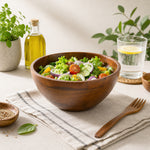 Brown Mango Wood Serving And Decor Bowl For Home, Kitchen And Office