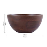 Brown Mango Wood Serving And Decor Bowl For Home, Kitchen And Office