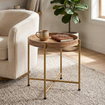 Terra Metal Side Table, Small - Gold
