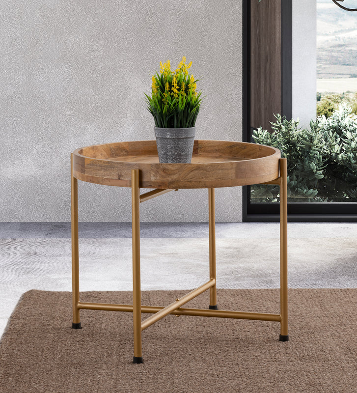 Terra Metal Side Table, Small - Gold