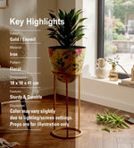 Cairo Metal Planter - Yellow