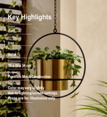 Riga Metal Planter - Gold