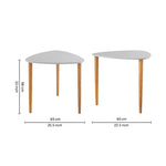 Avira Wooden Side Table, Large - White