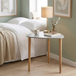 Avira Wooden Side Table, Large - White