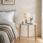 Avira Wooden Side Table, Large - White