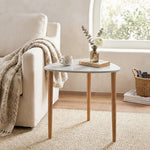Avira Wooden Side Table, Large - White