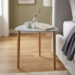 Avira Wooden Side Table, Large - White