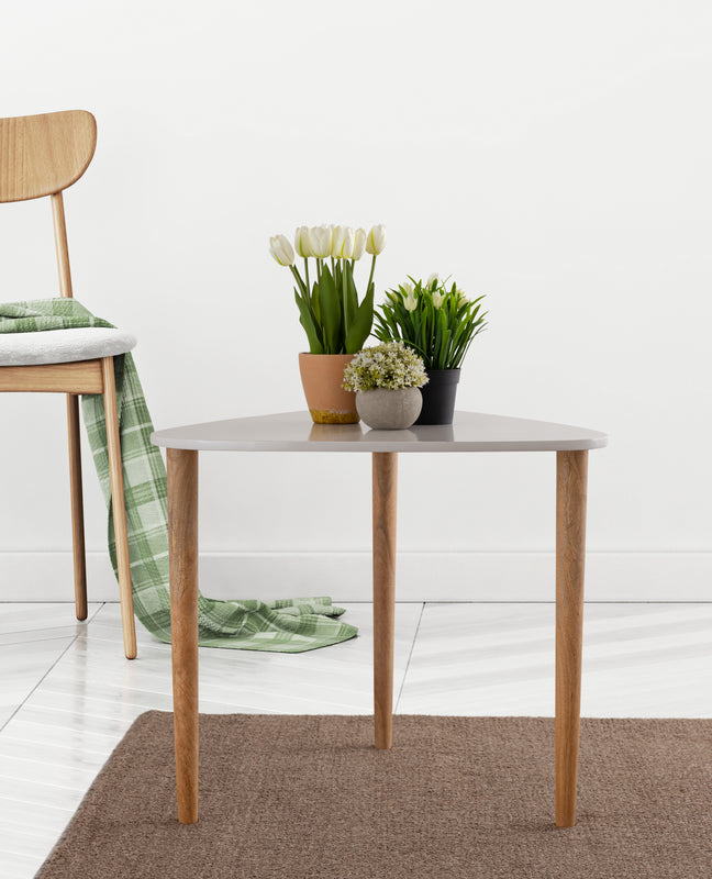 Avira Wooden Side Table, Large - White