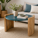 Stela Wooden Coffee Table - Blue