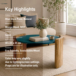 Stela Wooden Coffee Table - Blue