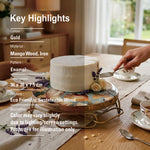 Wooden Cake Stand To Serve Cupcakes, Desserts And Nibbles For Occasion
