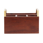 Wooden Cutlery Holder With Metal Handle For Dining Room, Kitchen And Desk