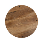 Brown Wooden Round Serving And Decor Tray For Parties And Occasions