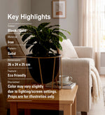 Lima Metal Planter - Black