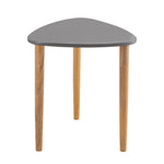 Avira Wooden Side Table, Medium - Grey