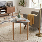 Avira Wooden Side Table, Medium - Grey