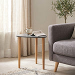 Avira Wooden Side Table, Medium - Grey