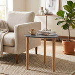 Avira Wooden Side Table, Medium - Grey