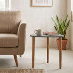 Avira Wooden Side Table, Medium - Grey