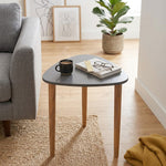 Avira Wooden Side Table, Medium - Grey
